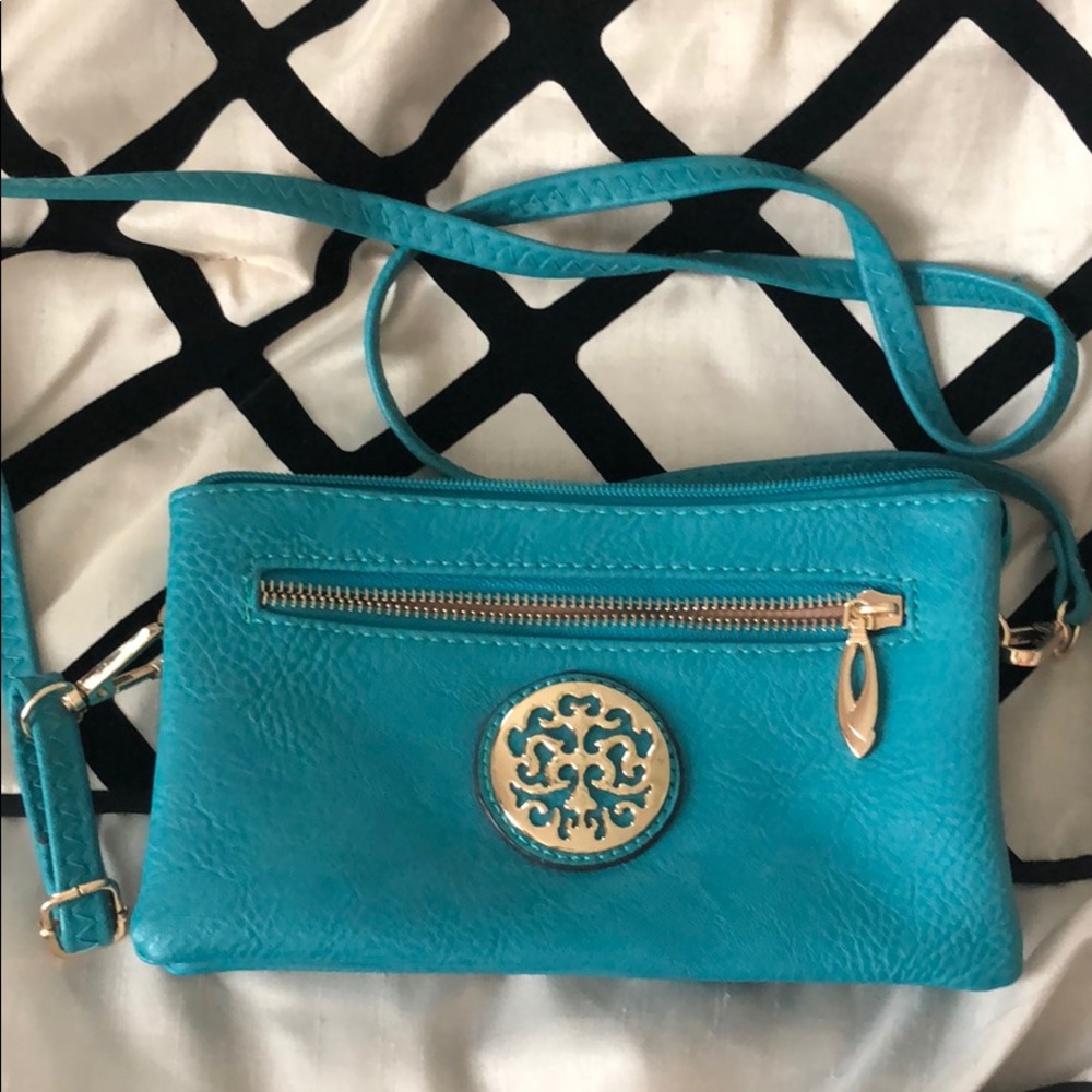 Teal Convertible Crossbody/Wristlet
